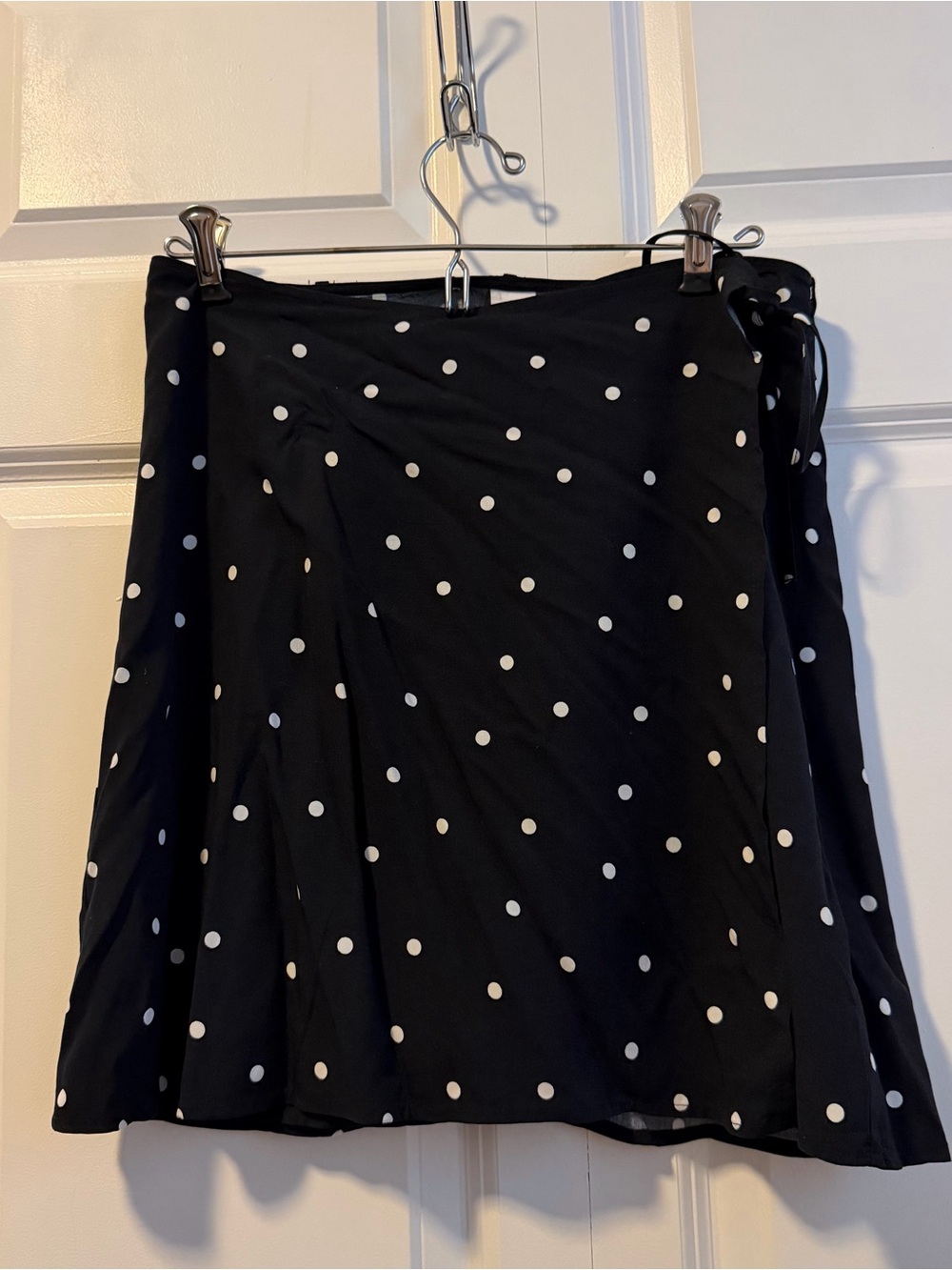 Polka Dot Wrap Skirt M